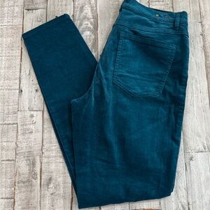 CAbi High Skinny Corduroy Teal Jeans